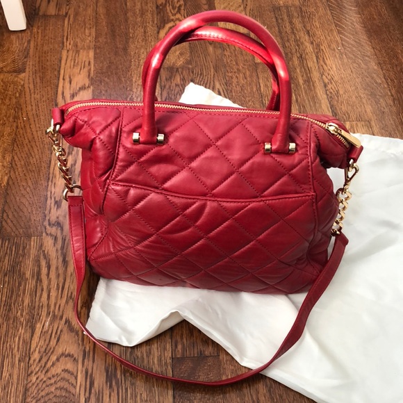 NWOT Michael Kors red quilted leather bag MK - Picture 6 of 8
